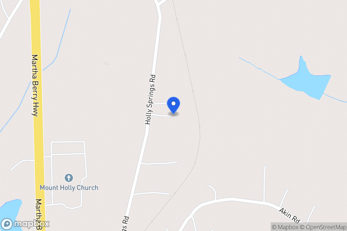 Map of 451 Holly Springs Rd