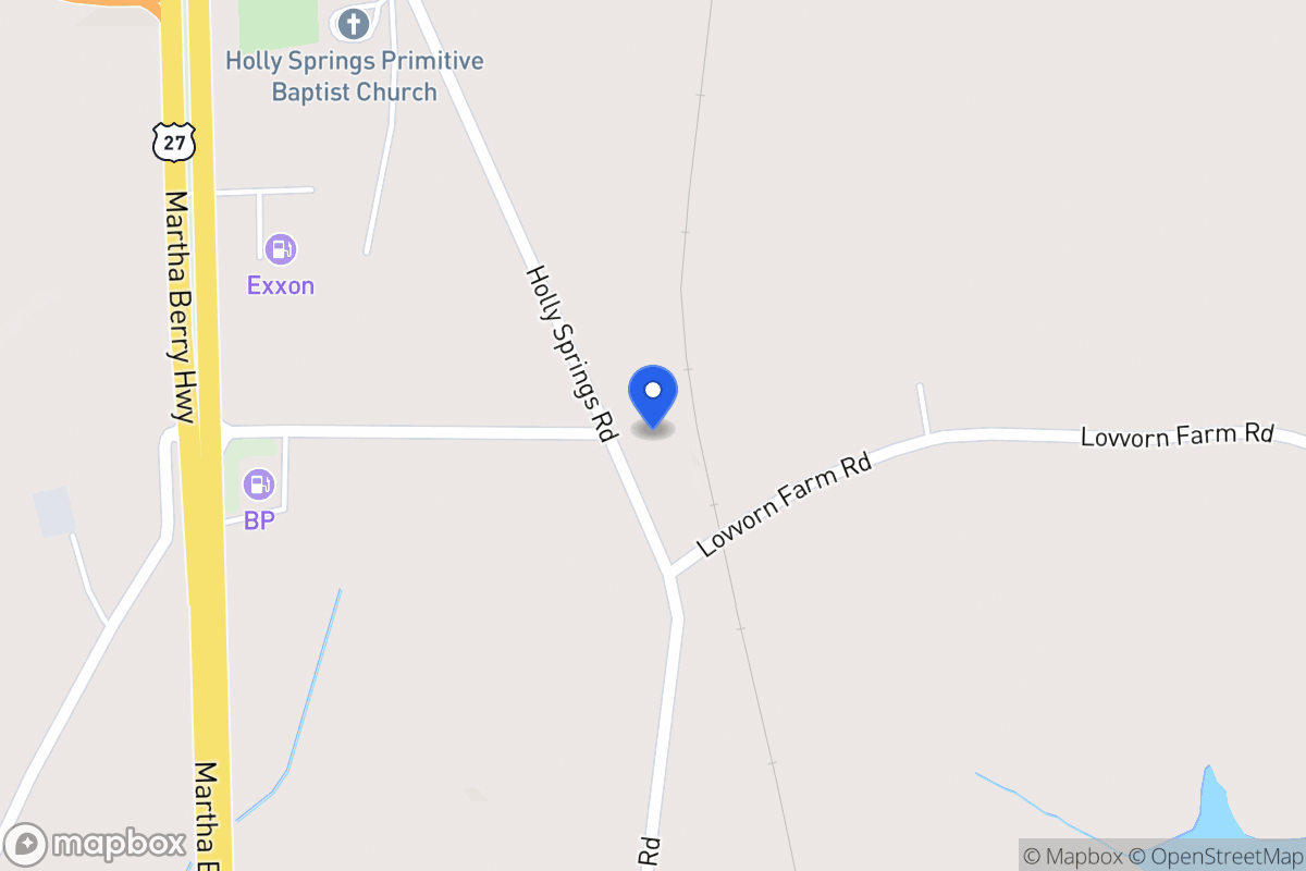 Map of 607 Holly Springs Rd
