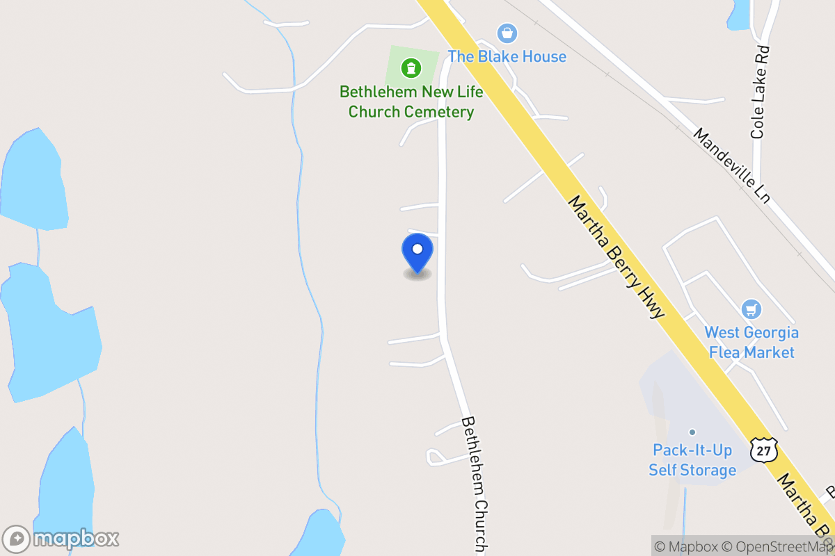 Map of 125 Bethlehem Church Rd