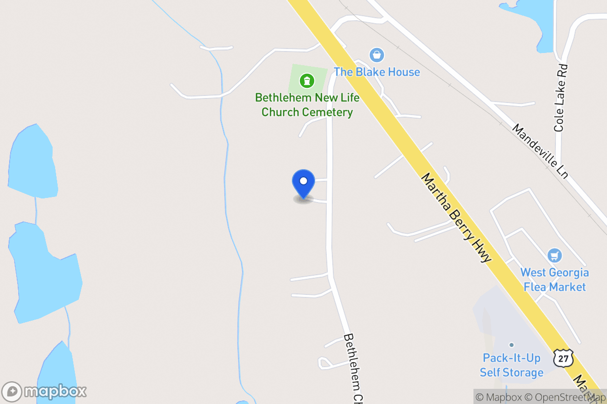 Map of 105 Bethlehem Church Rd