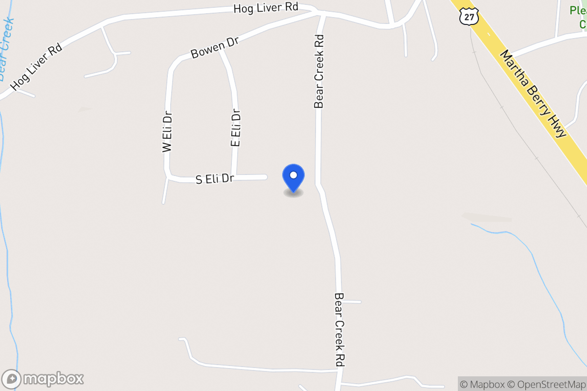 Map of 1318 Bear Creek Rd