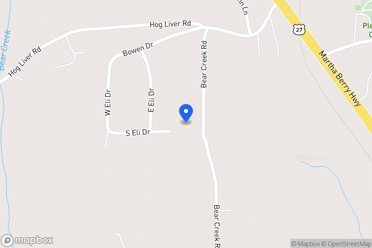 Map of 1328 Bear Creek Rd