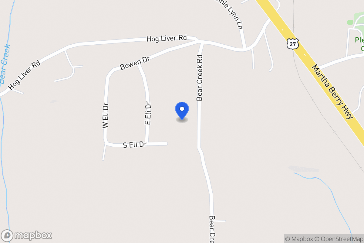 Map of 1344 Bear Creek Rd