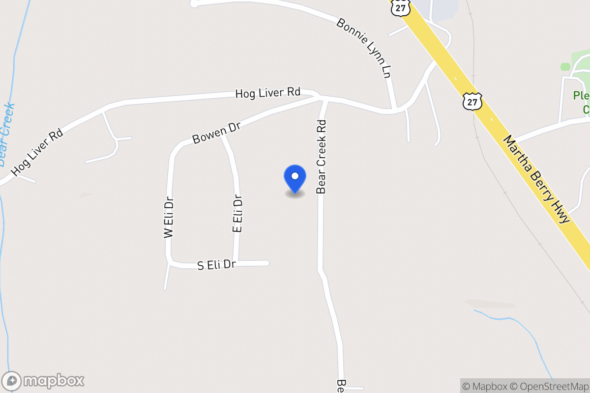 Map of 1366 Bear Creek Rd