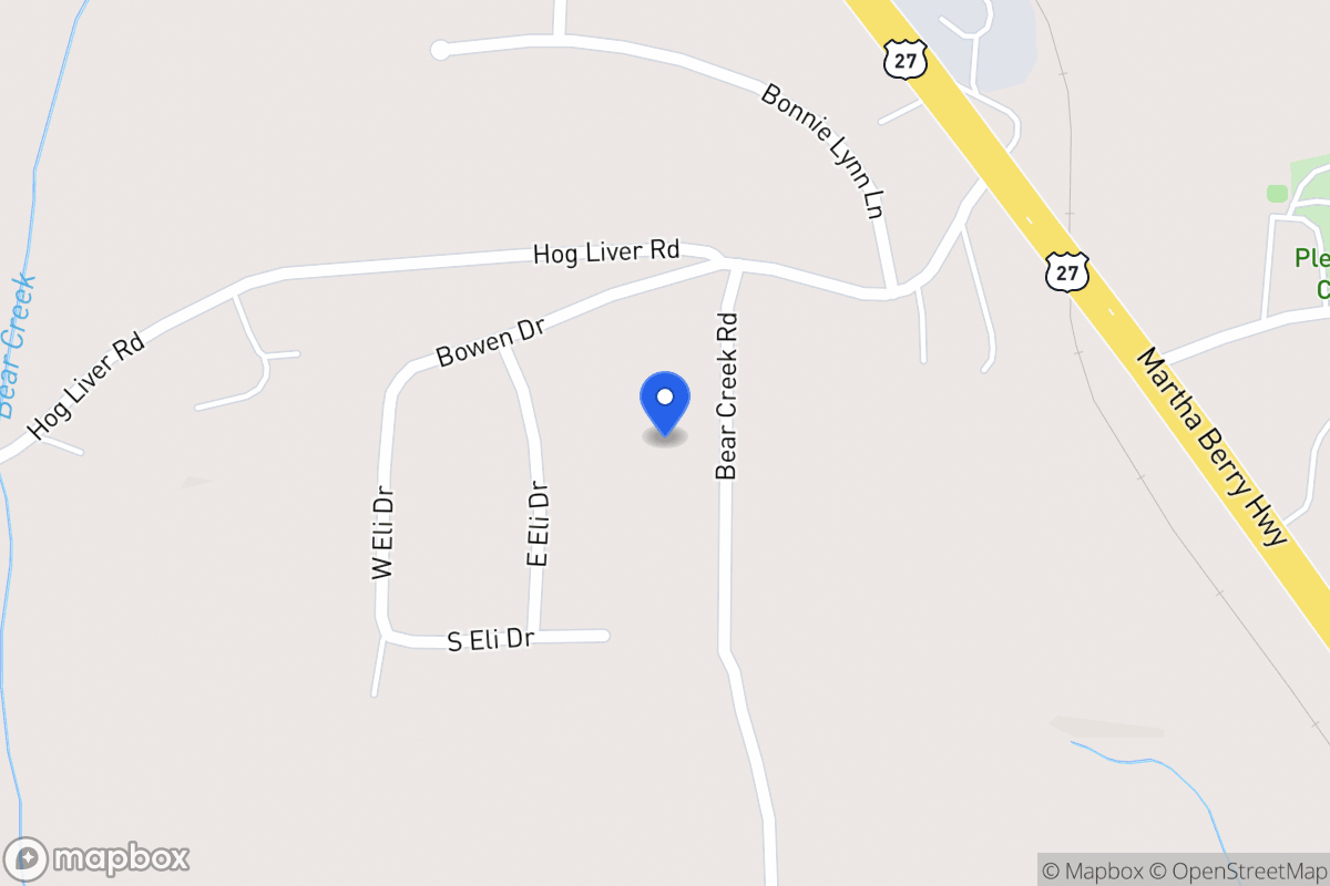 Map of 1378 Bear Creek Rd