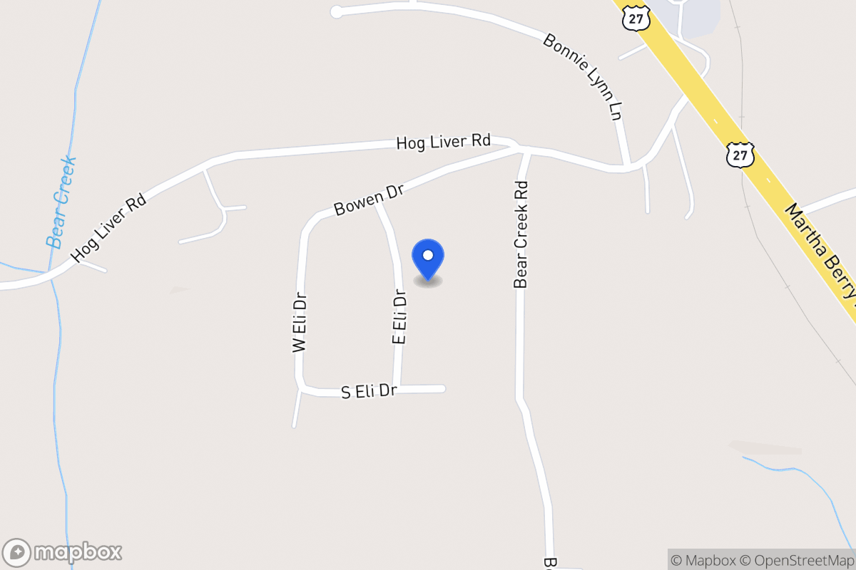 Map of 38 E Eli Dr