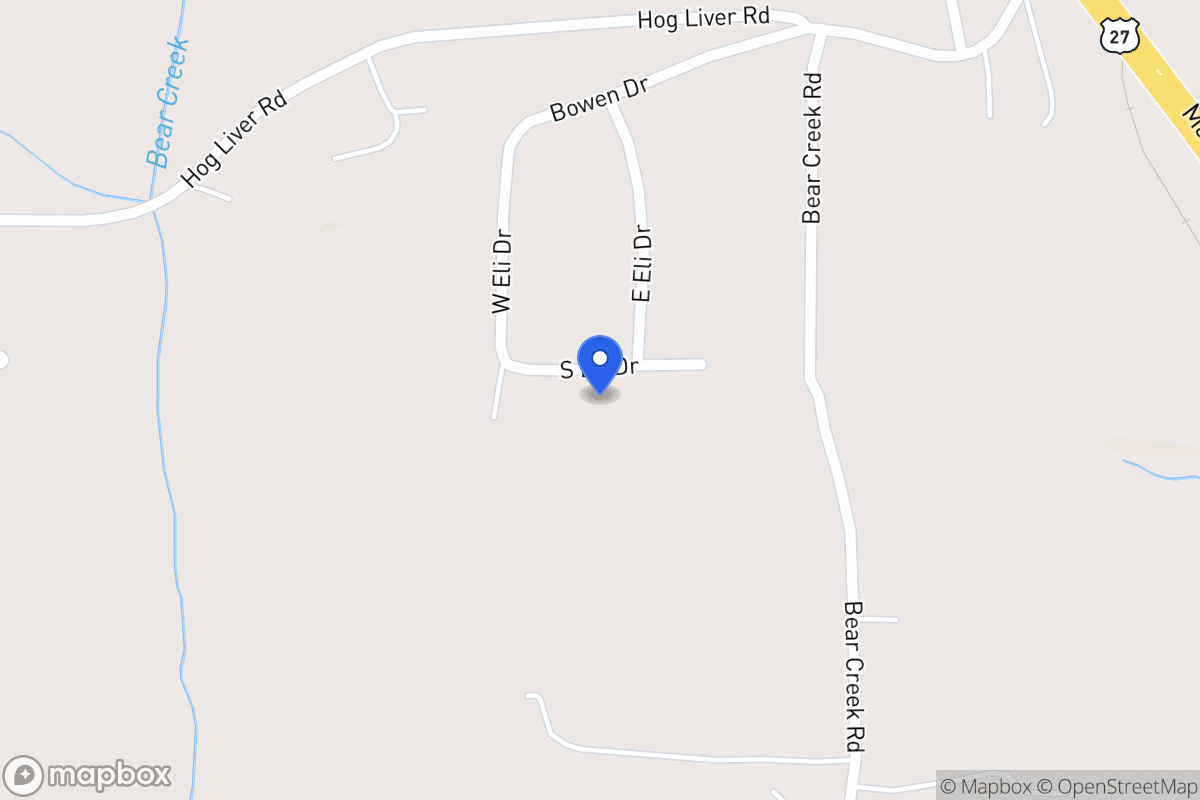Map of 45 S Eli Dr