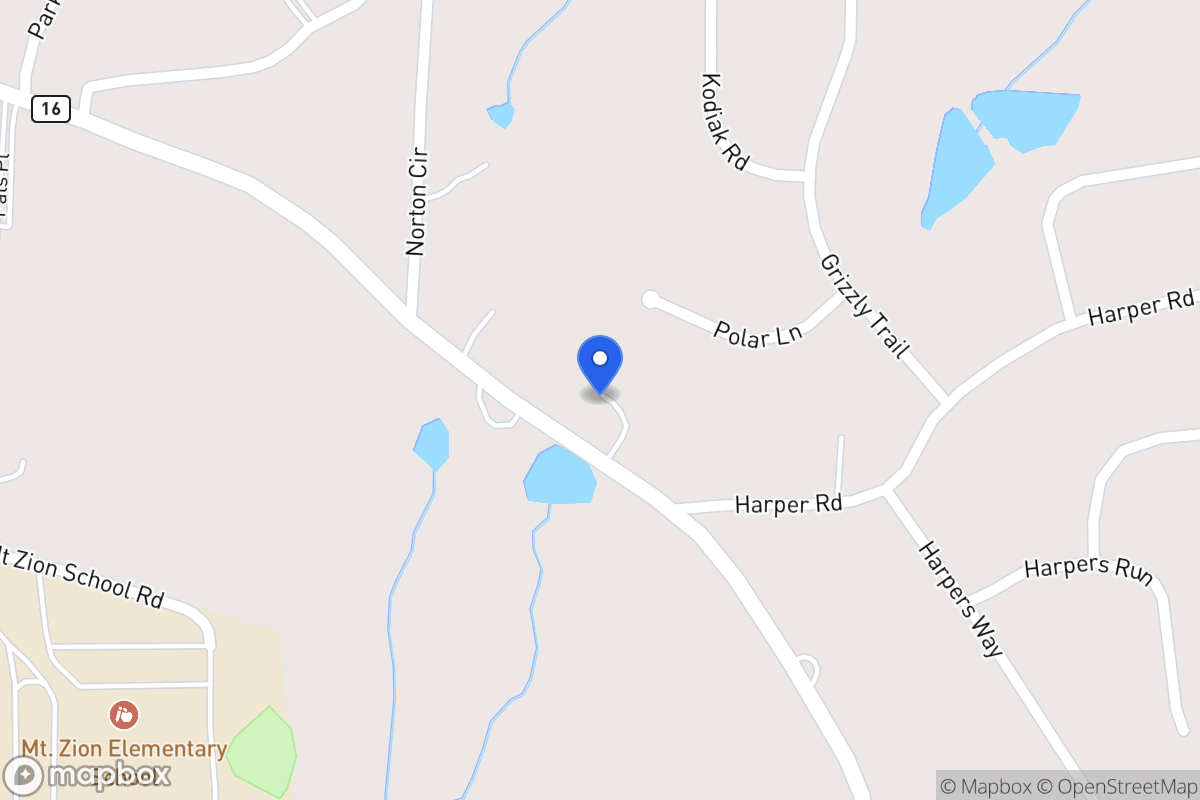 Map of 2545 Mt Zion Rd