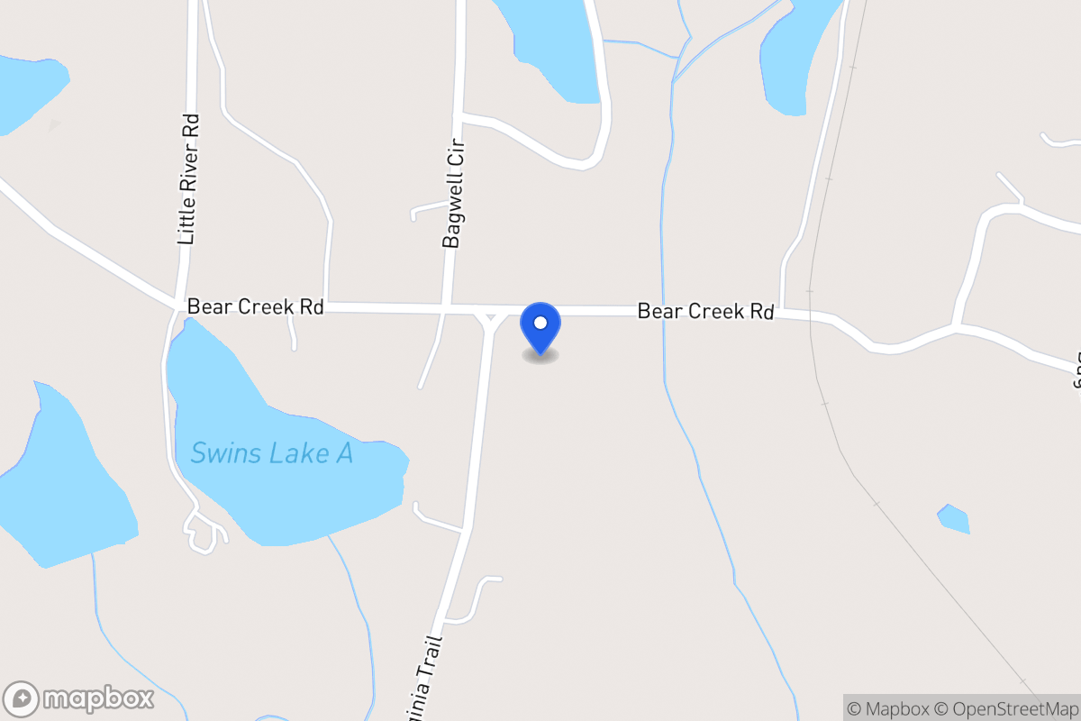 Map of 206 Bear Creek Rd