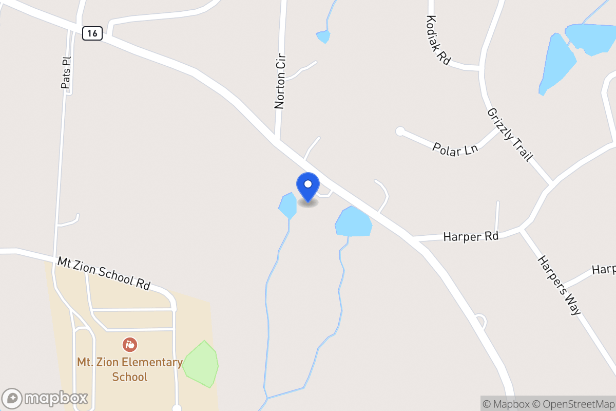 Map of 2570 Mt Zion Rd