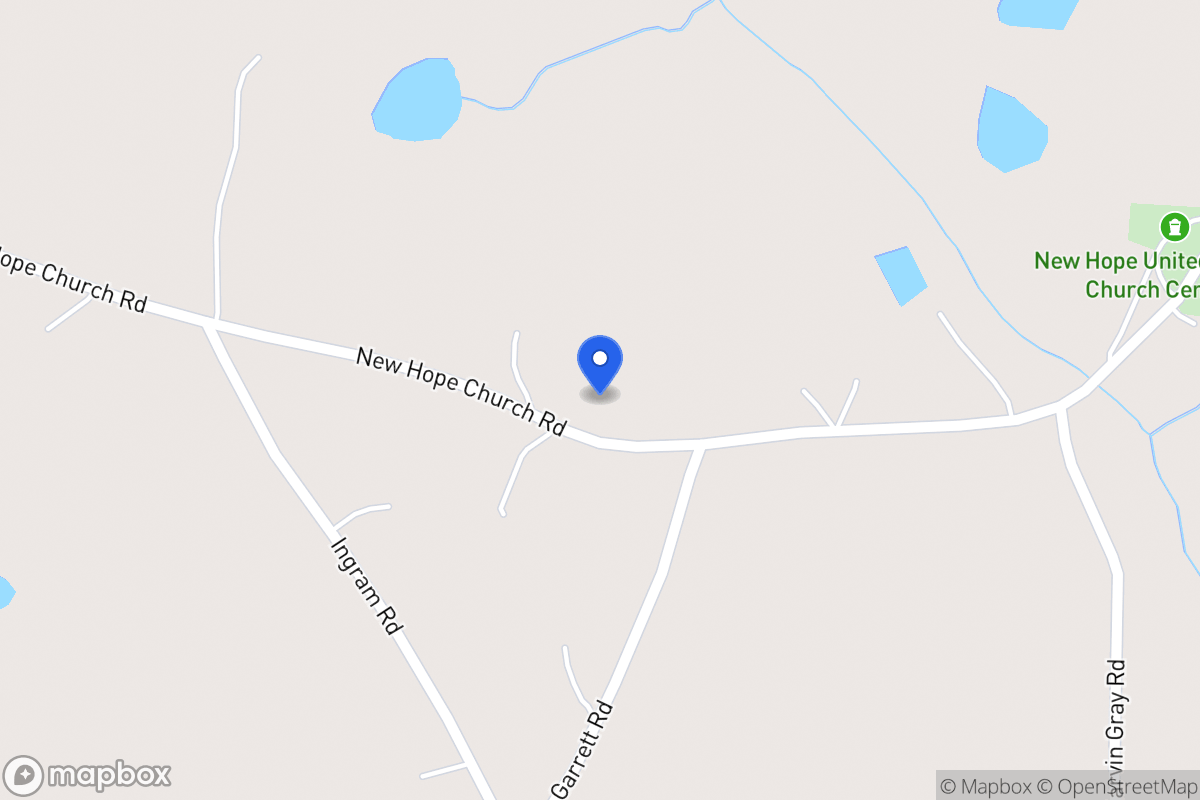 Map of 309 New Hope Church Rd
