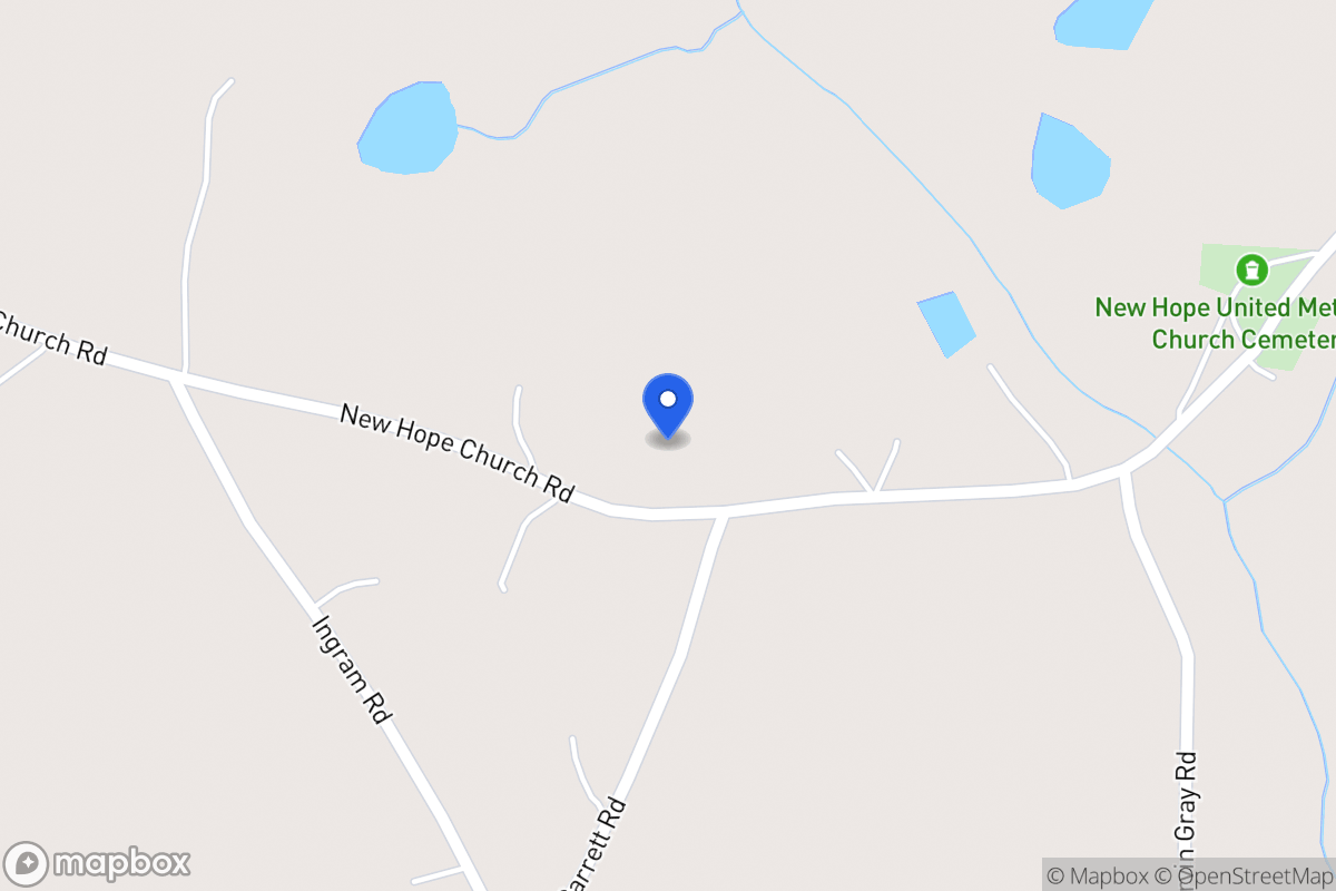 Map of 287 New Hope Church Rd