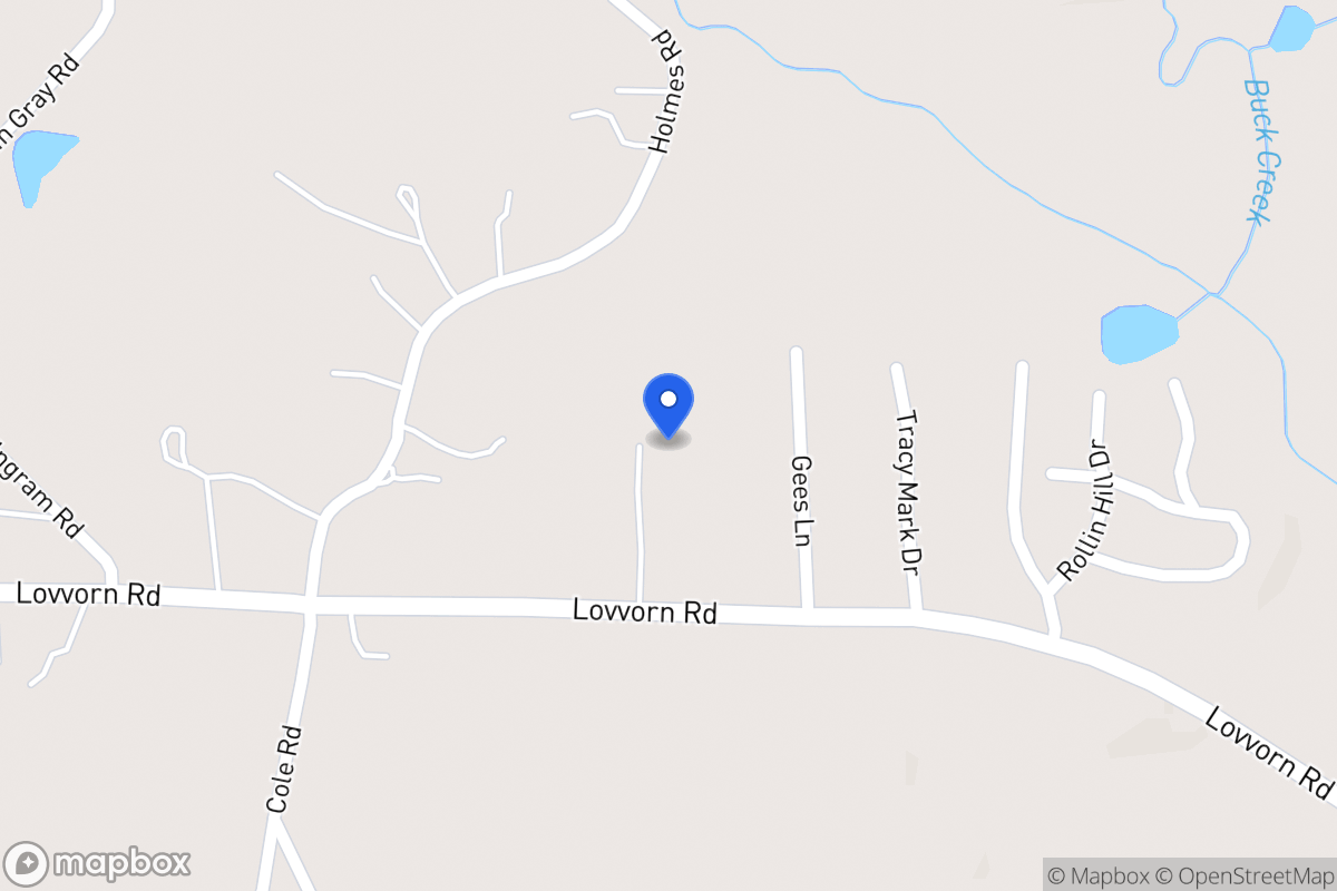 Map of 1975 Lovvorn Rd