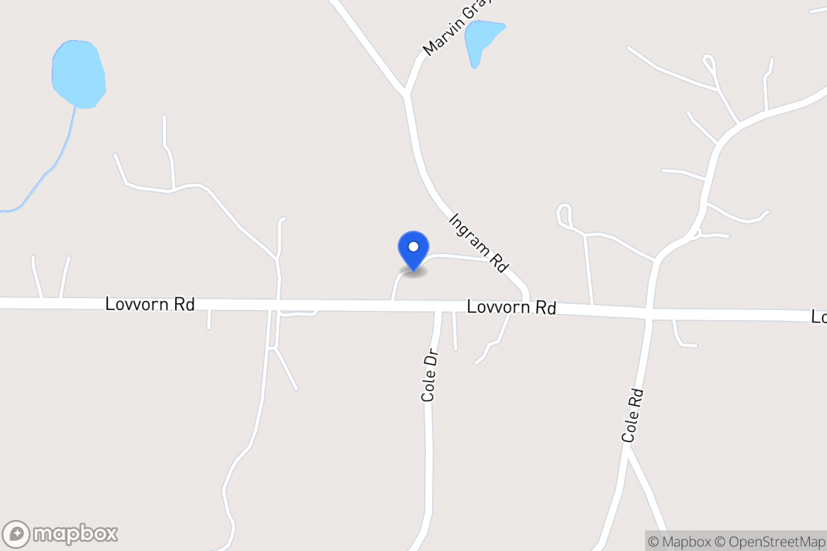 Map of 2185 Lovvorn Rd