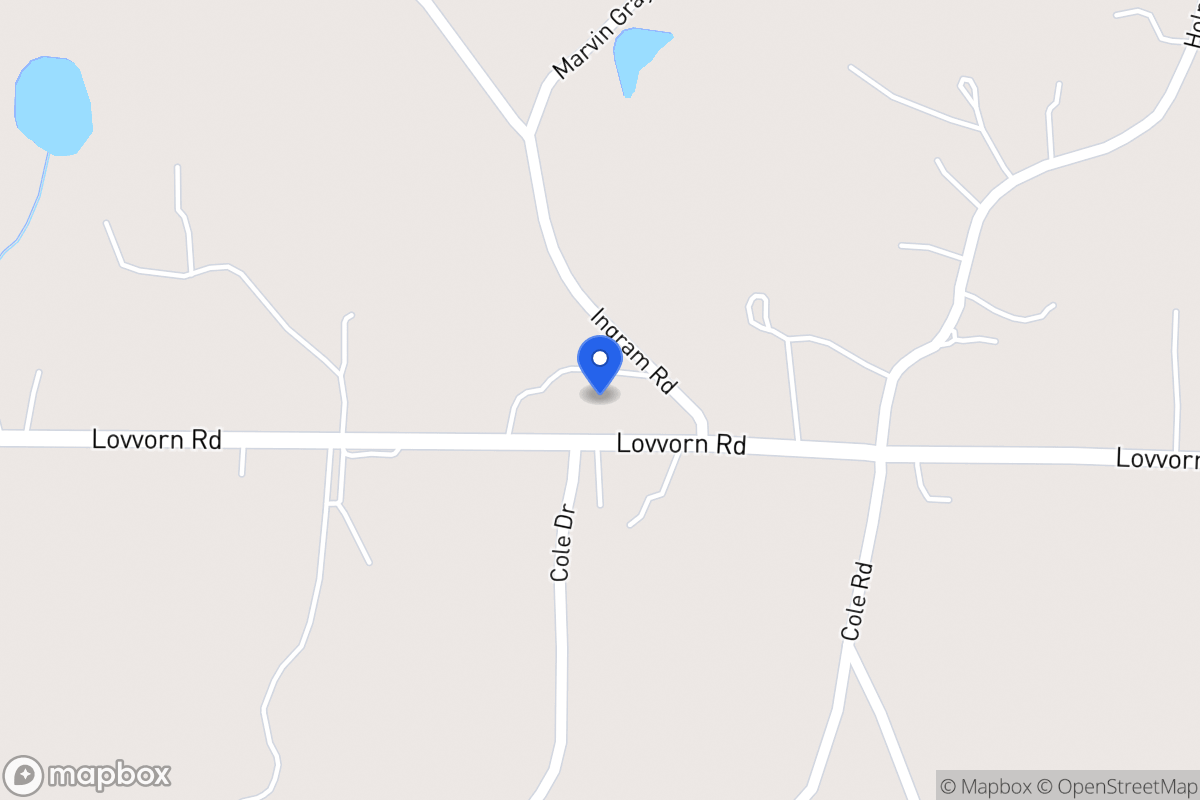 Map of 2167 Lovvorn Rd