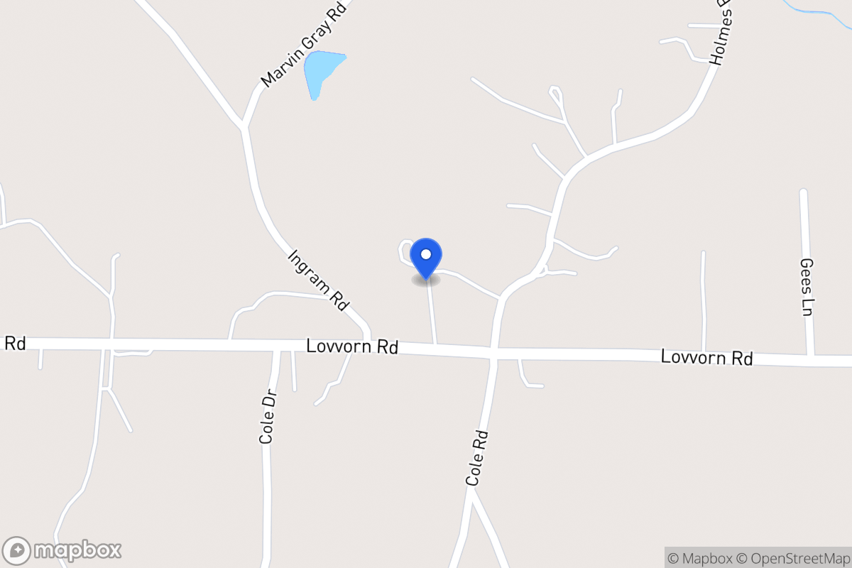 Map of 2085 Lovvorn Rd