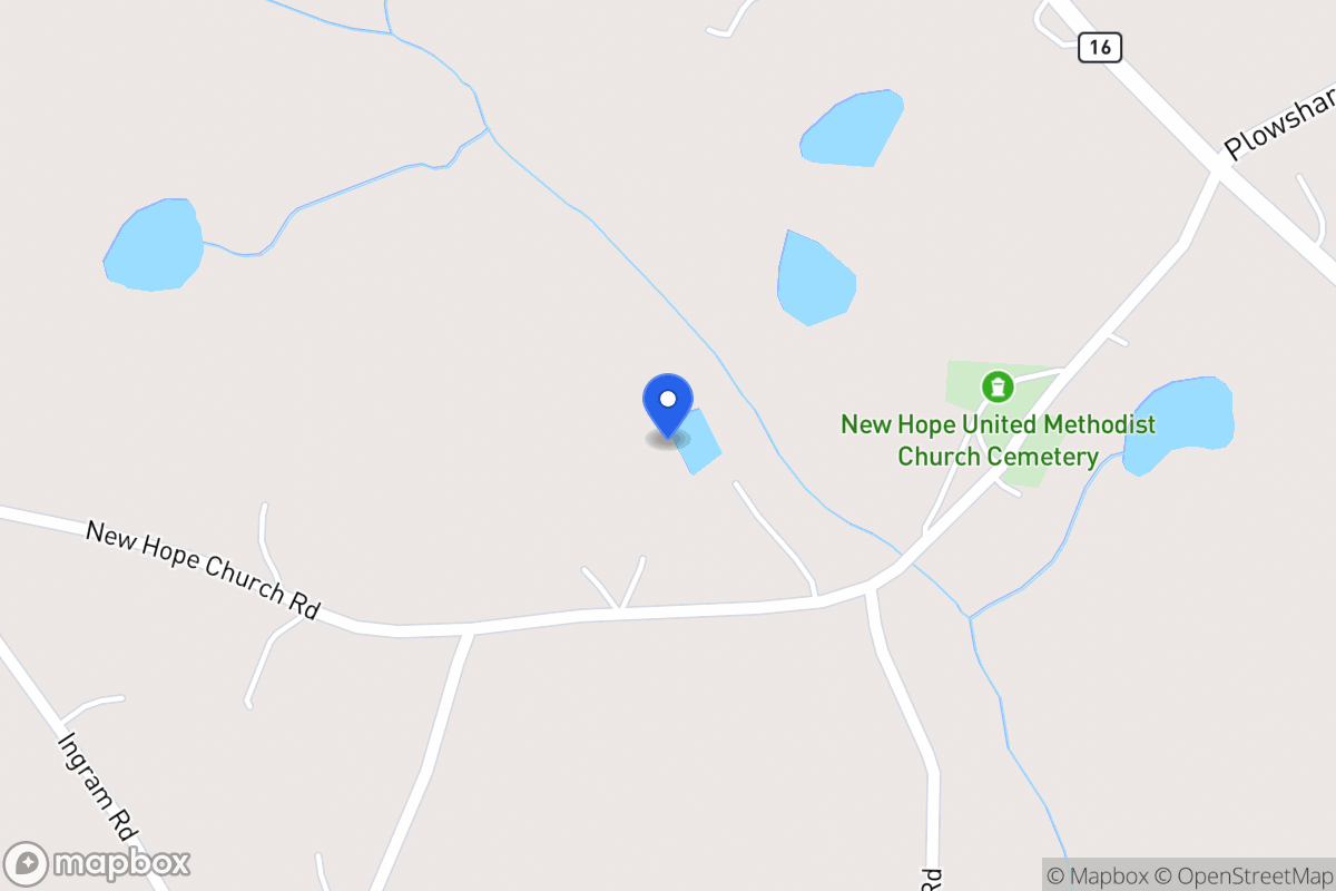 Map of 205 New Hope Church Rd