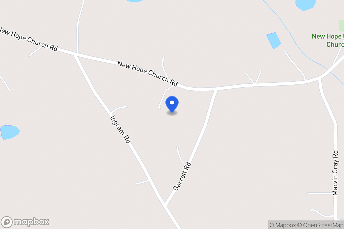 Map of 340 New Hope Church Rd