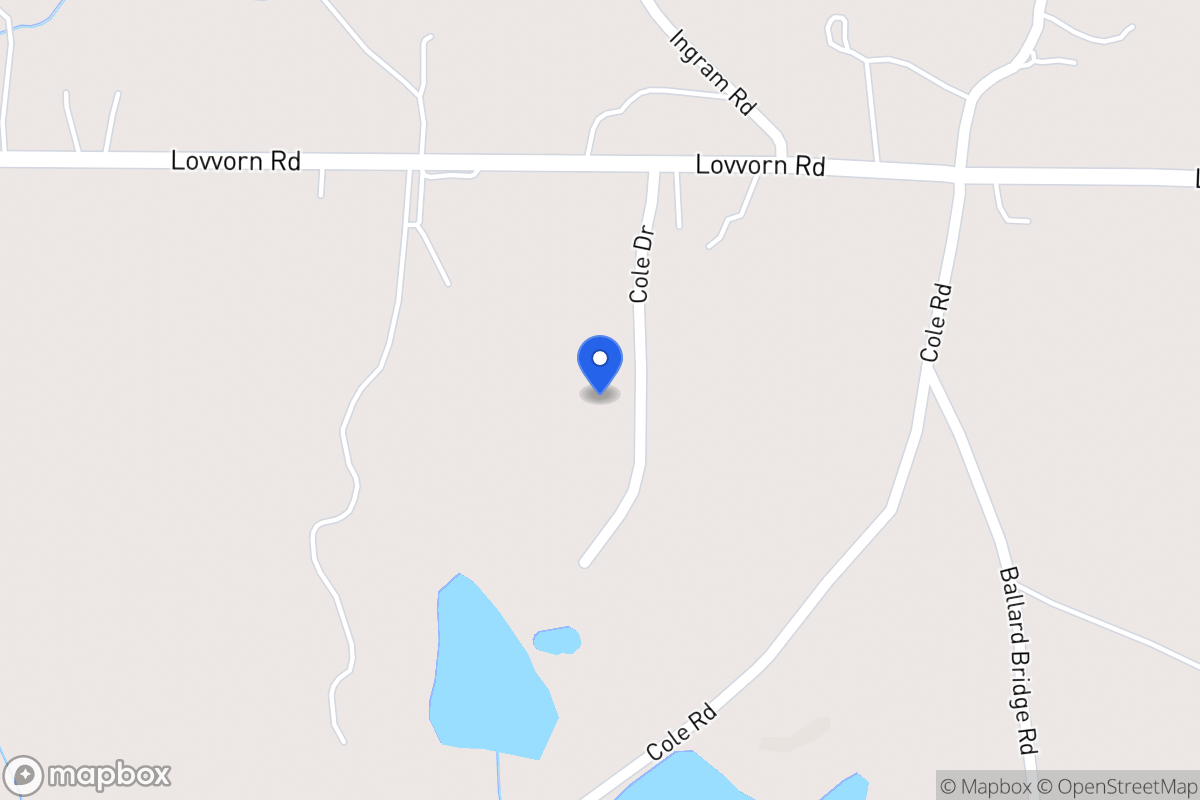 Map of 2172 Lovvorn Rd