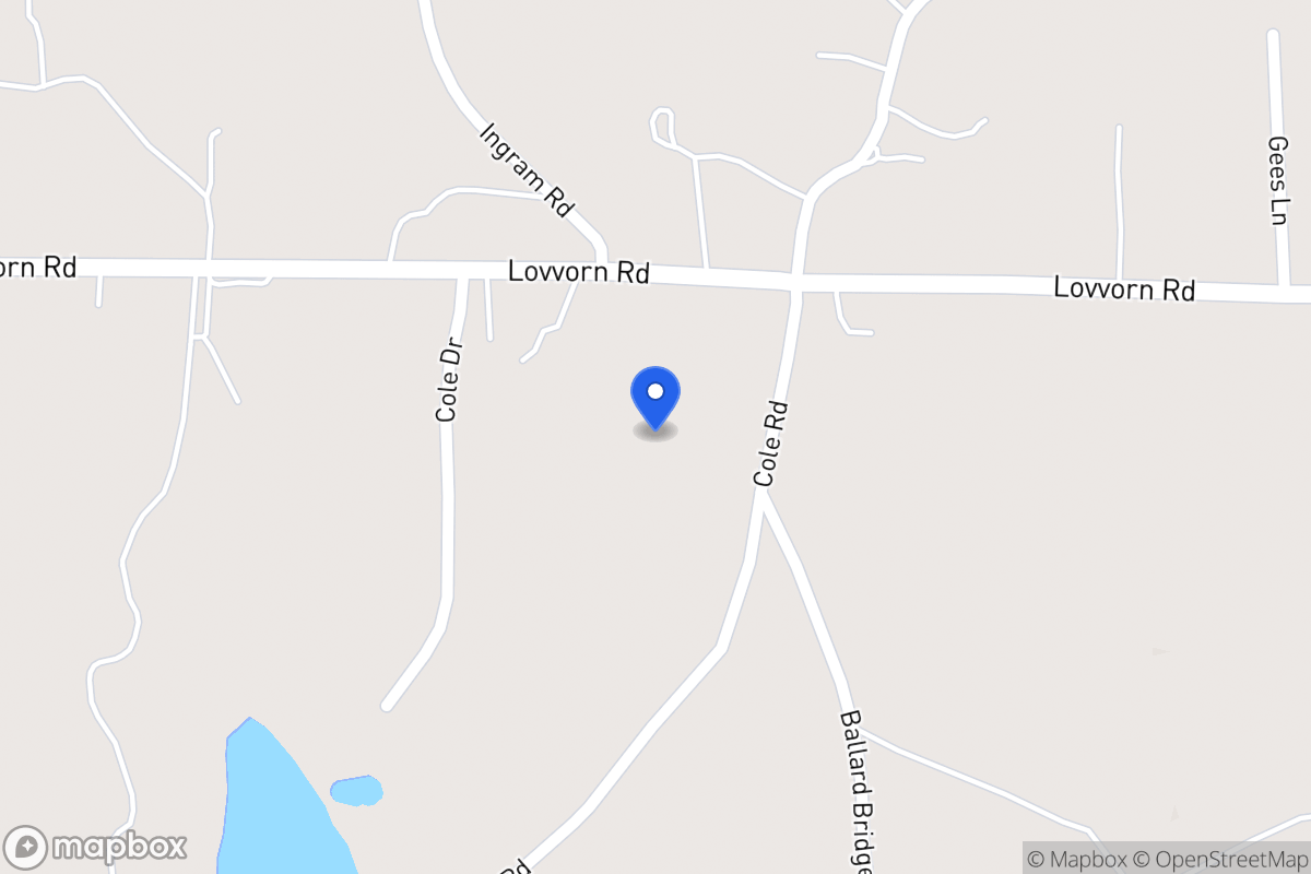 Map of 2070 Lovvorn Rd