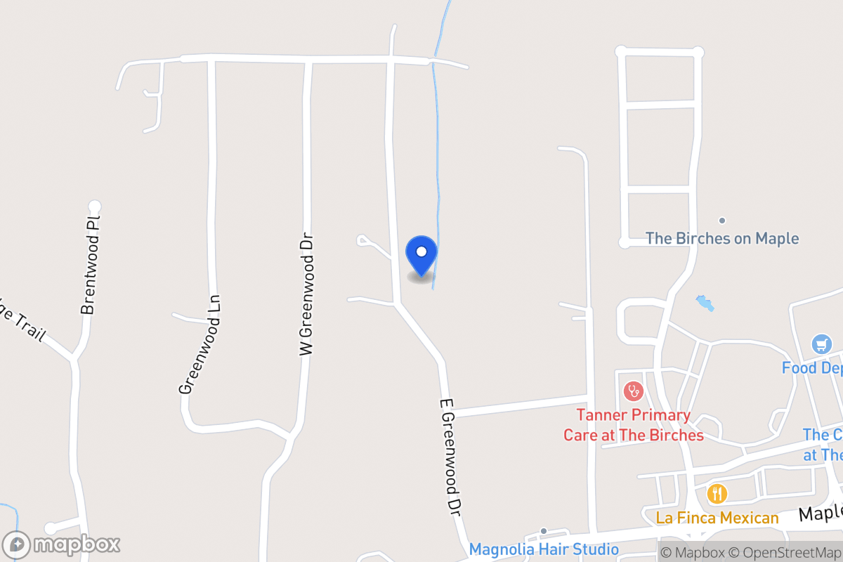 Map of 135 E Greenwood Dr
