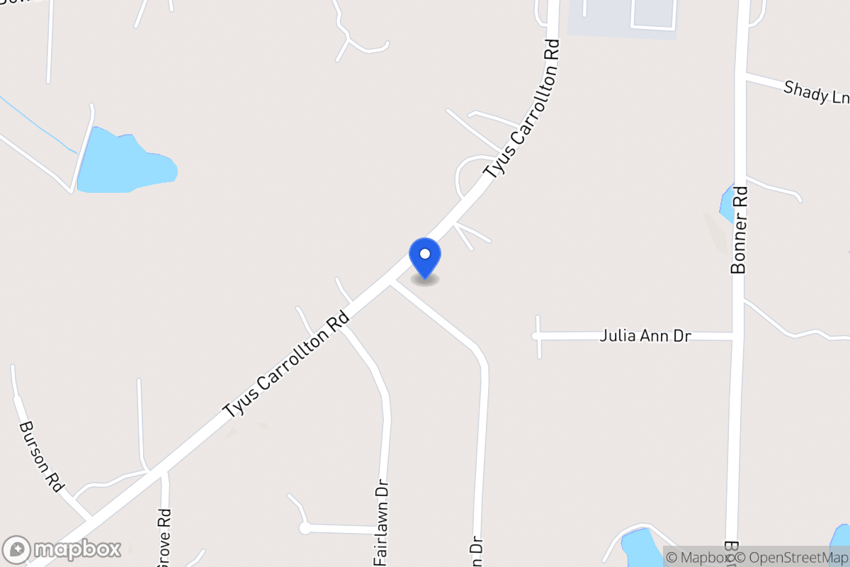 Map of 198 Tyus Carrollton Rd