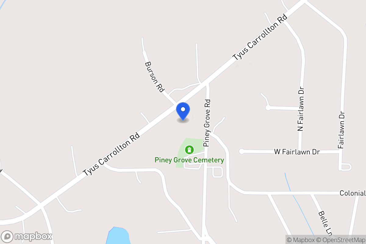 Map of 392 Tyus Carrollton Rd