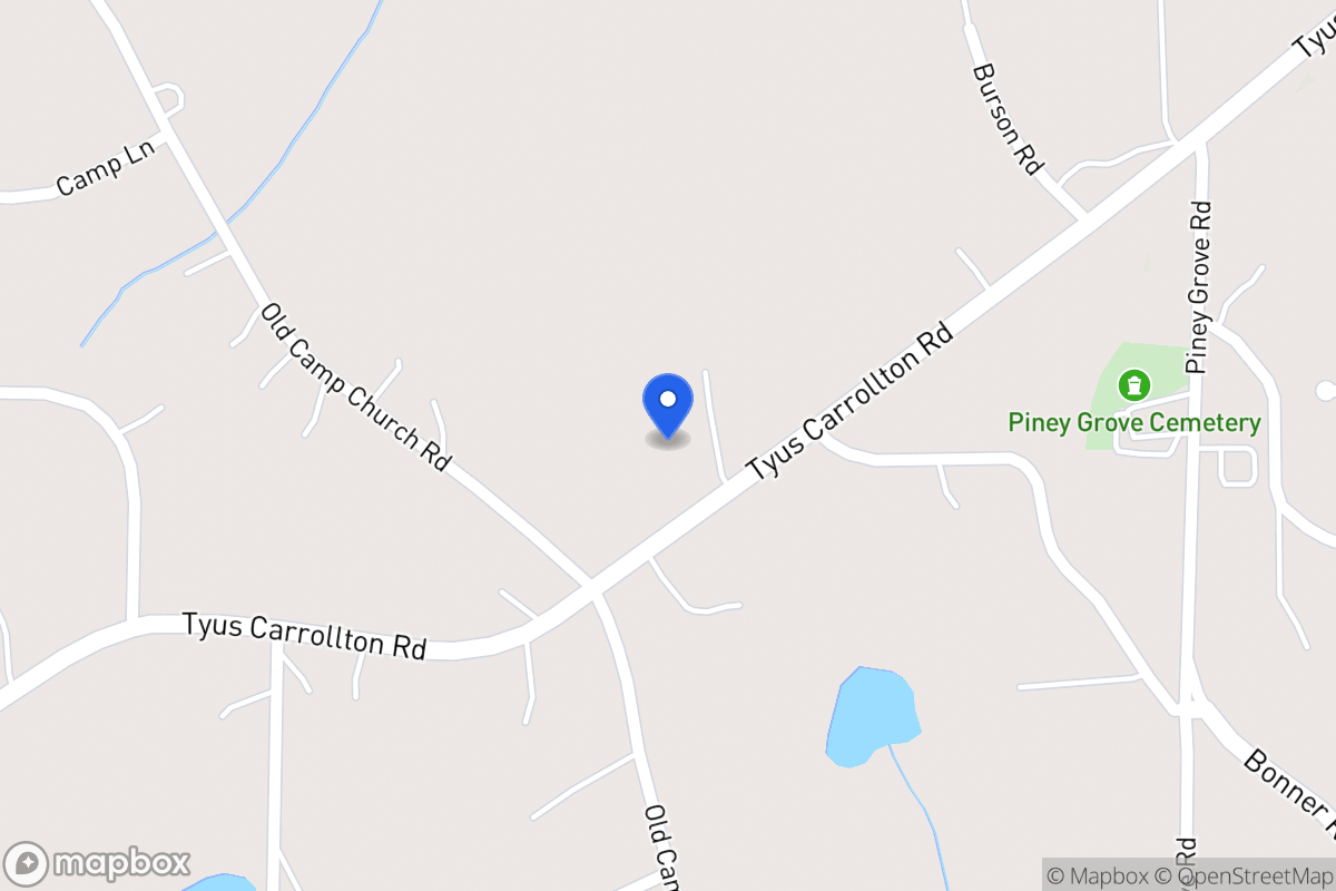 Map of 531 Tyus Carrollton Rd