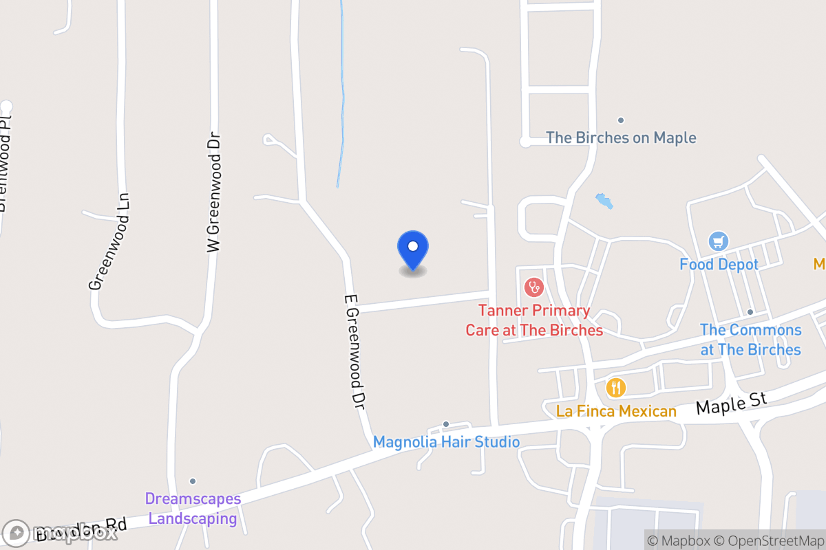Map of S Greenwood Dr