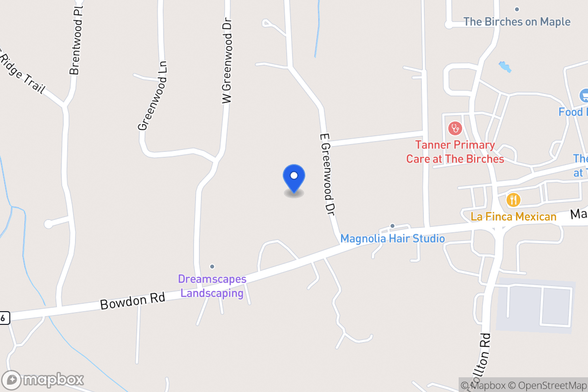 Map of E Greenwood Dr