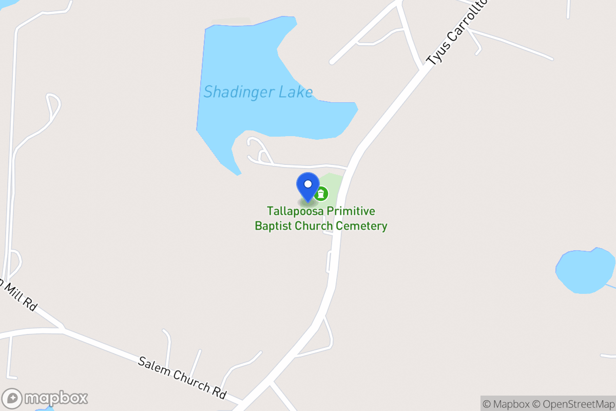 Map of 1021 Tyus Carrollton Rd