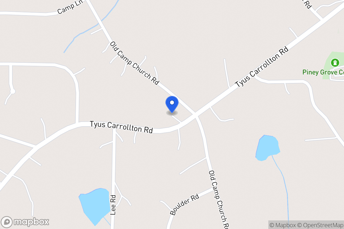 Map of 597 Tyus Carrollton Rd