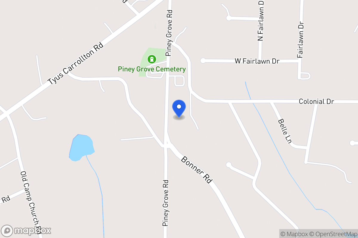 Map of 134 Piney Grove Rd