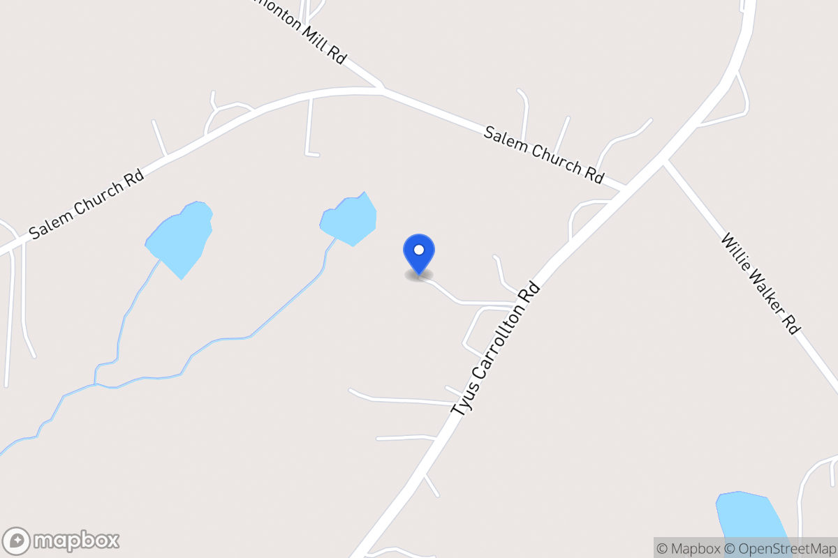 Map of 1253 Tyus Carrollton Rd