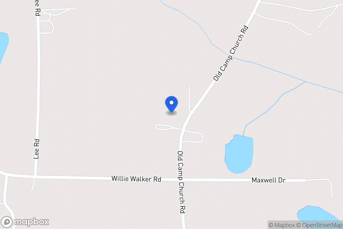 Map of 986 Old Camp Church Rd