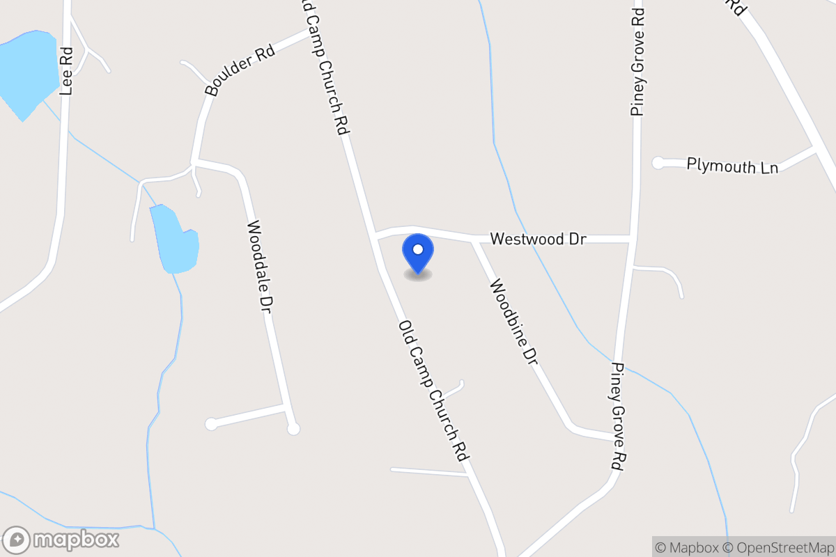 Map of 636 Old Camp Church Rd