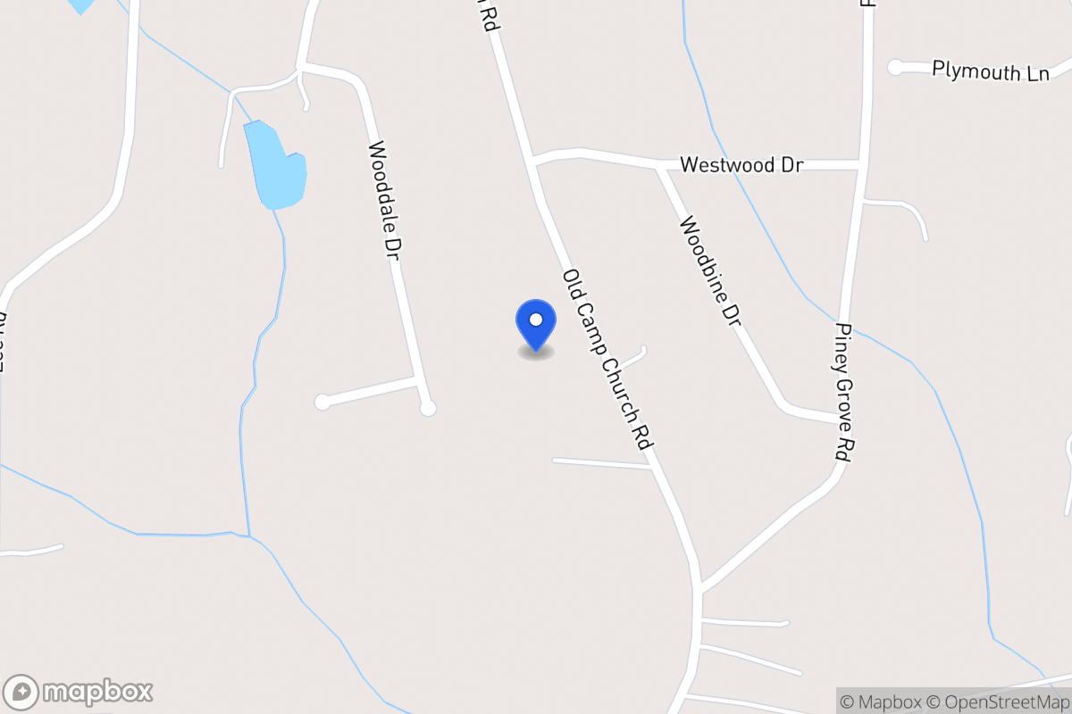 Map of 671 Old Camp Church Rd