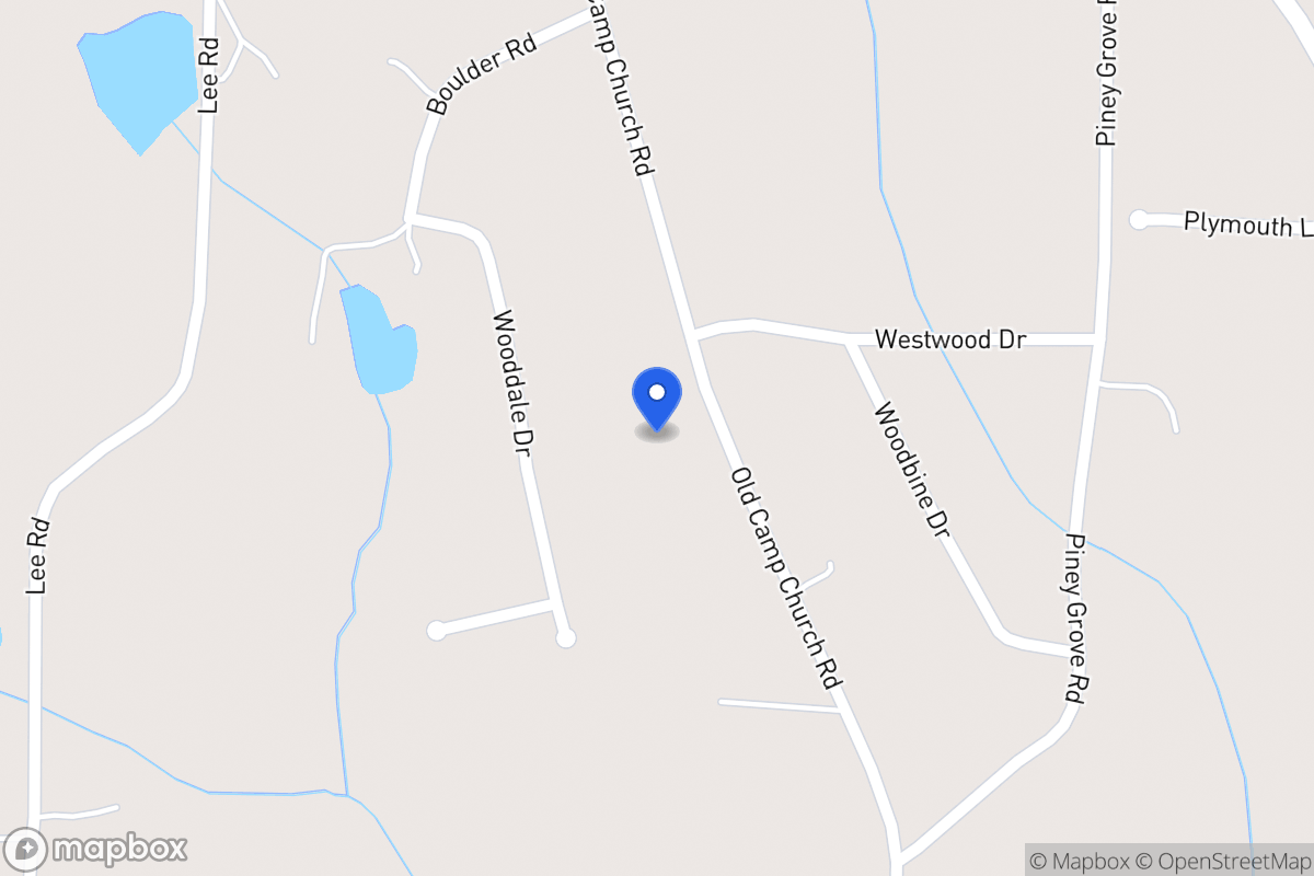 Map of 633 Old Camp Church Rd