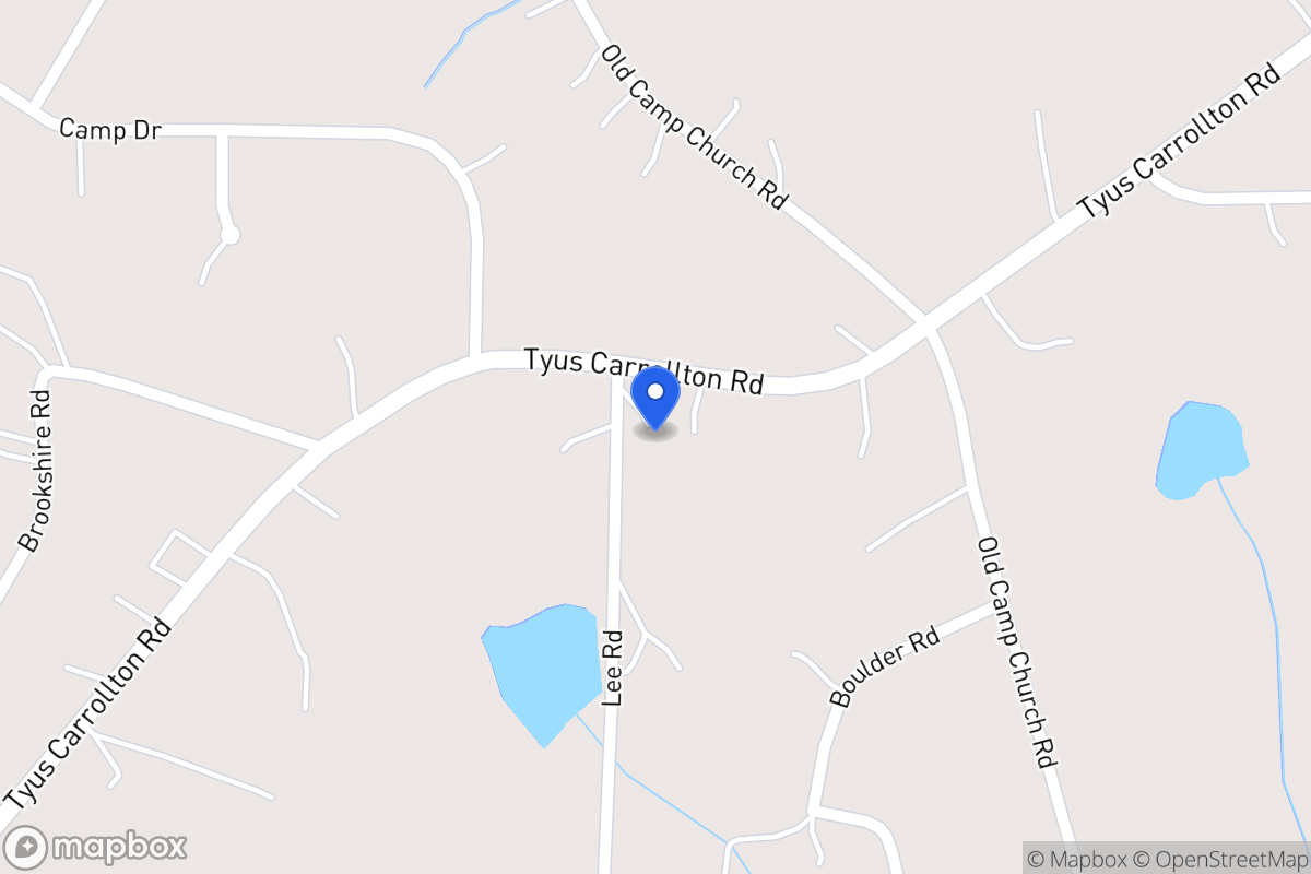 Map of 654 Tyus Carrollton Rd