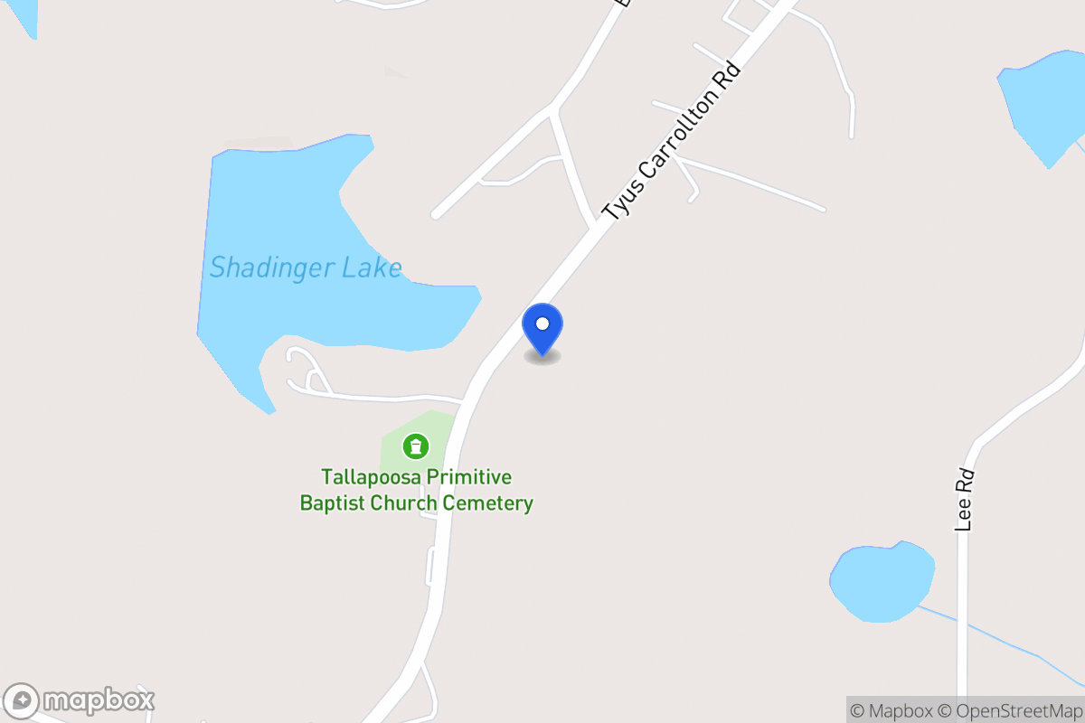 Map of 954 Tyus Carrollton Rd