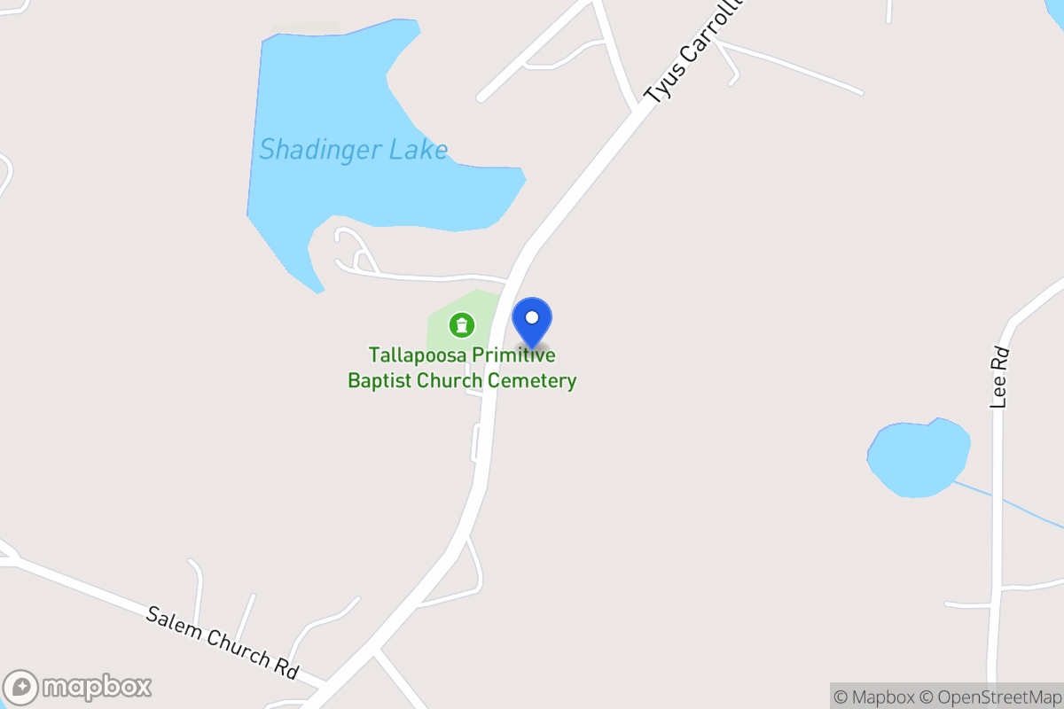 Map of 1016 Tyus Carrollton Rd