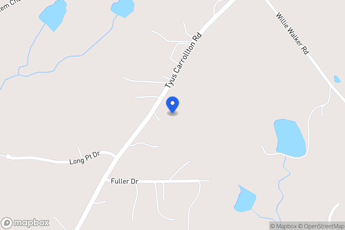Map of 1354 Tyus Carrollton Rd