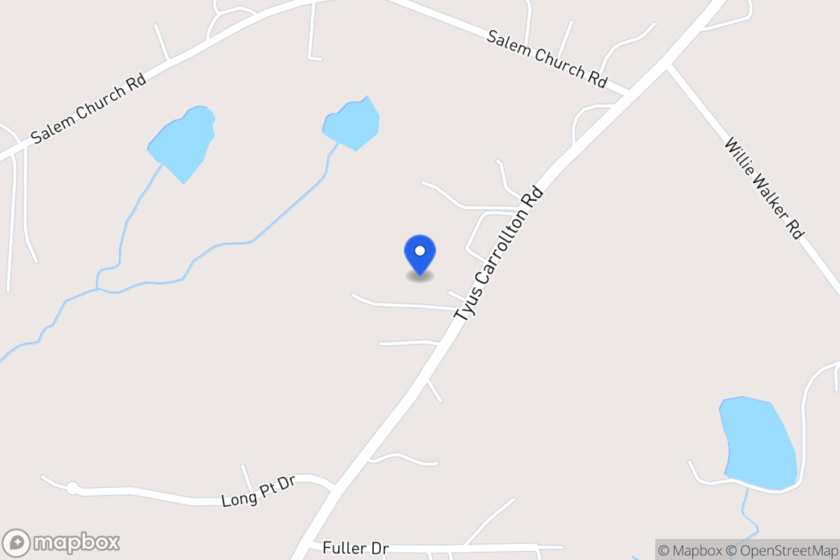 Map of 1283 Tyus Carrollton Rd