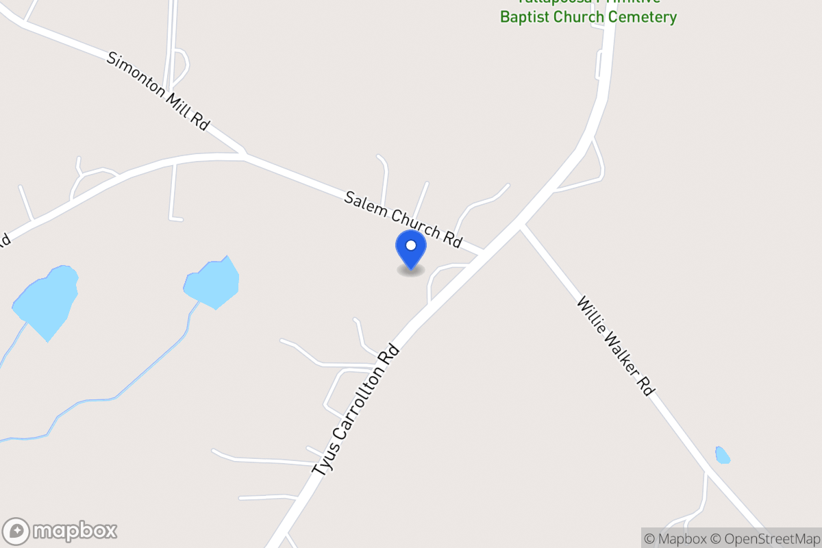 Map of 1183 Tyus Carrollton Rd