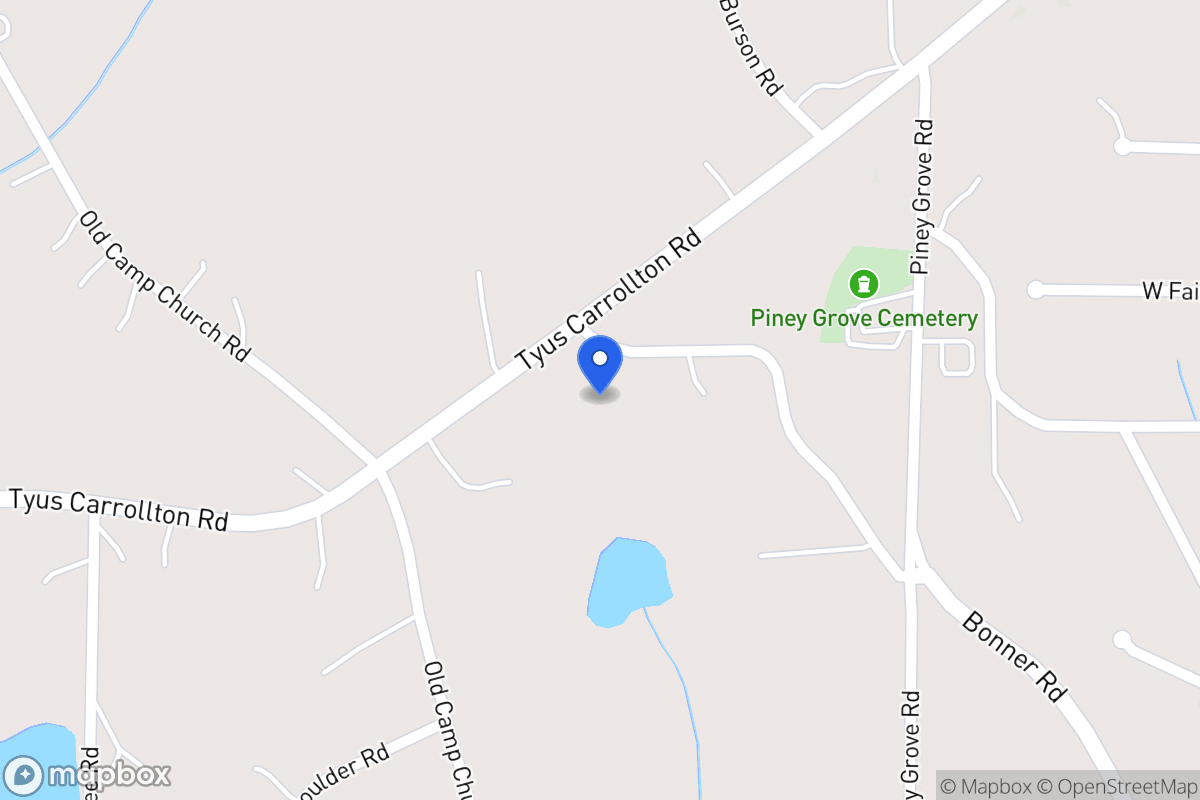 Map of 496 Tyus Carrollton Rd