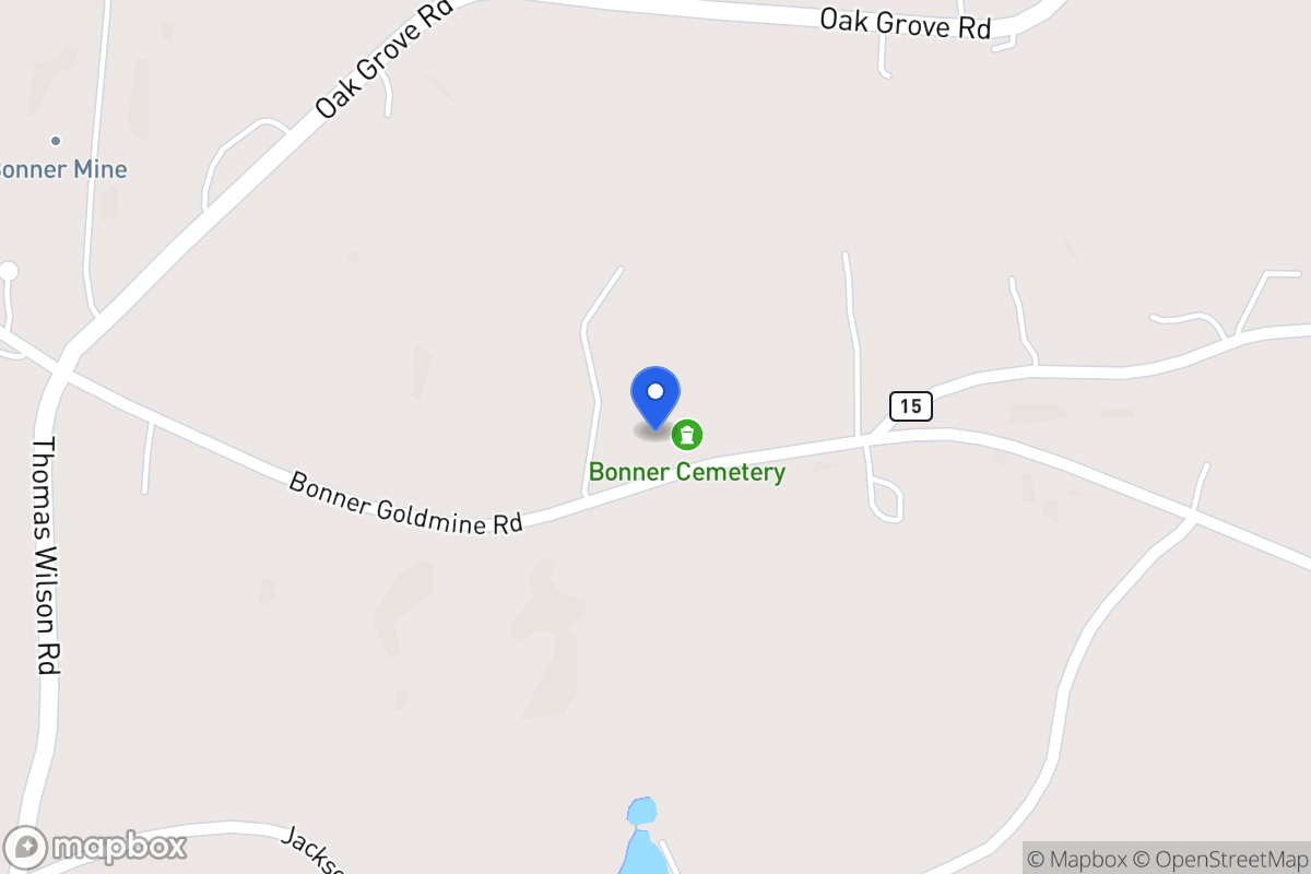 Map of Bonner Goldmine Rd