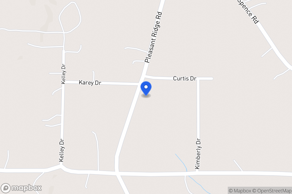 Map of 1345 Pleasant Ridge Church Rd