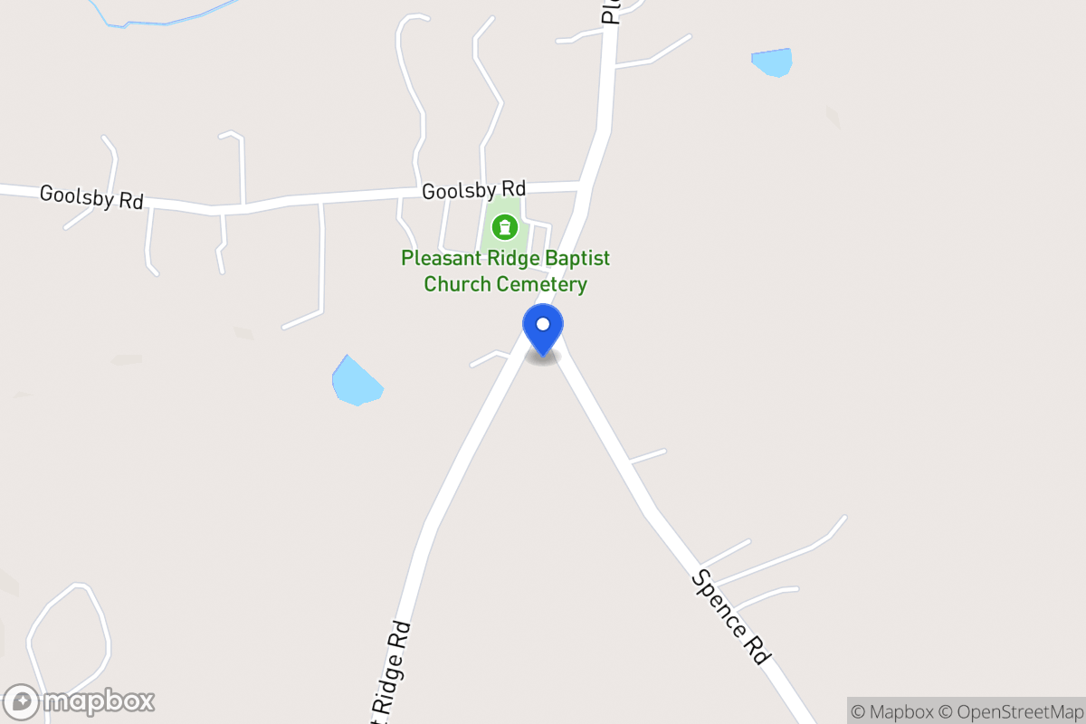 Map of 1250 Pleasant Ridge Church Rd
