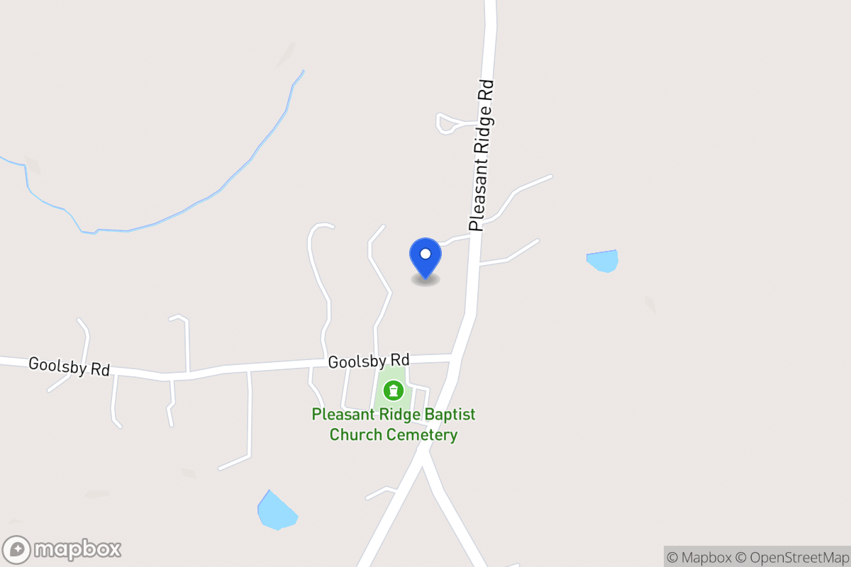 Map of 1672 Pleasant Ridge Church Rd