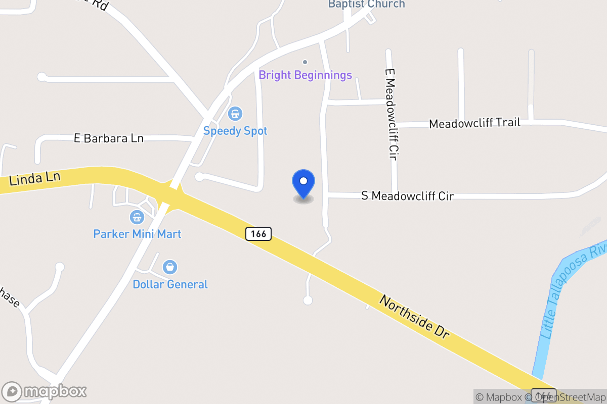 Map of 105 W Meadowcliff Cir